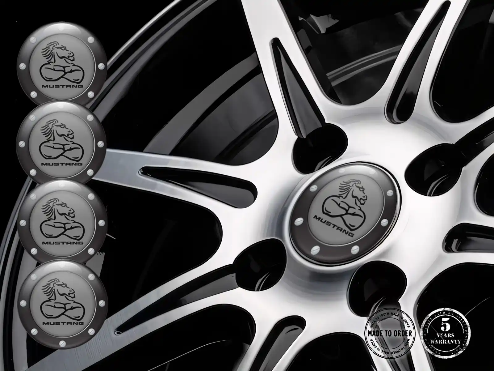 Decals on Wheels Style Racing Domed Stickers